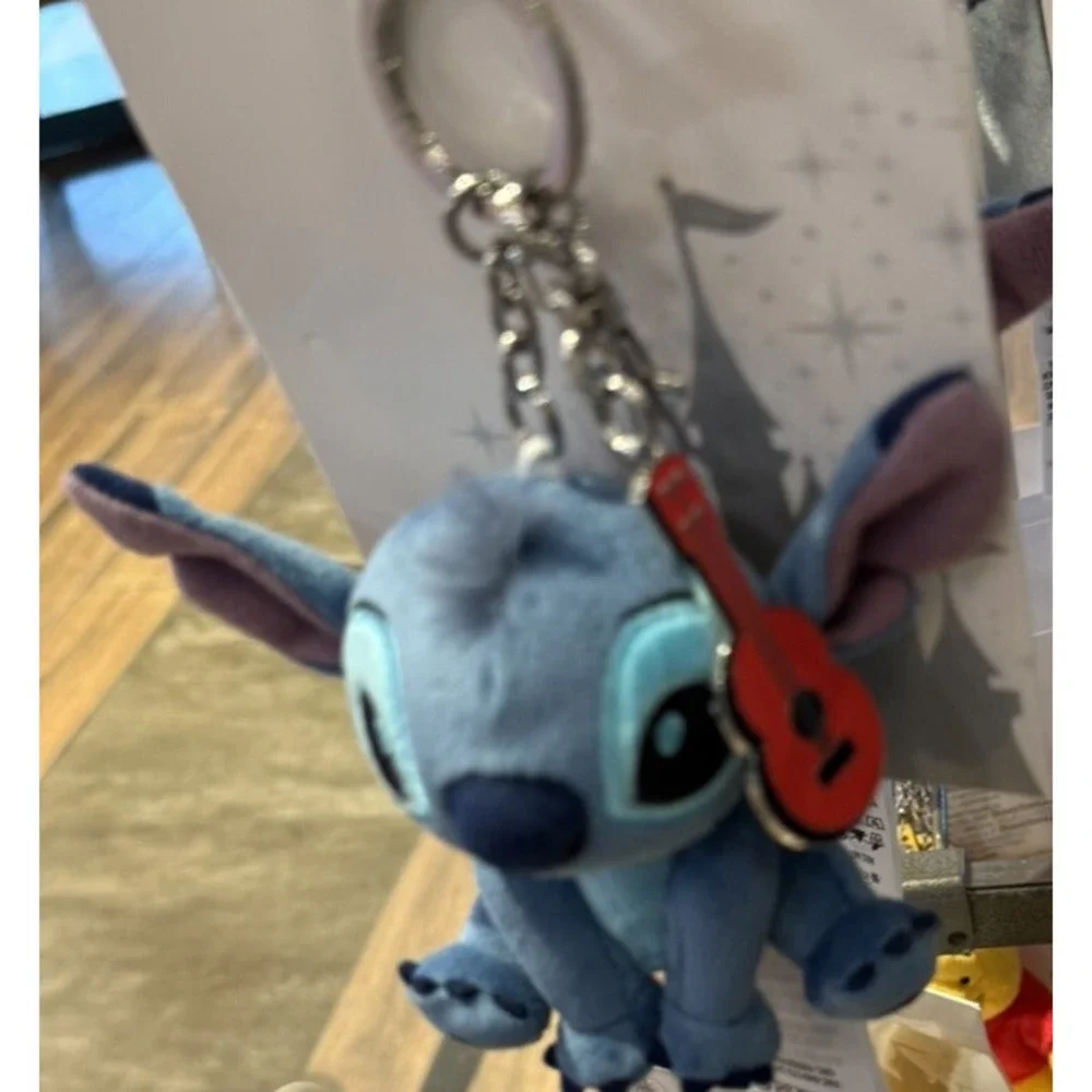 Disney Parks Stitch Plush Keychain Guitar Lilo & Stitch‎ NEW